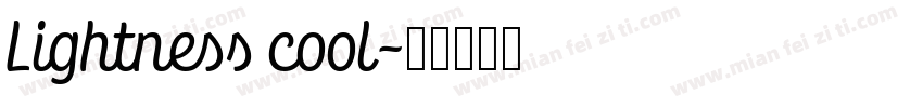 Lightness cool字体转换